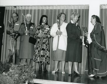 Photograph, Ringwood City Council - Community Service Awards, 1991. Presented by Cr Betty Milton, Mayor City of Ringwood