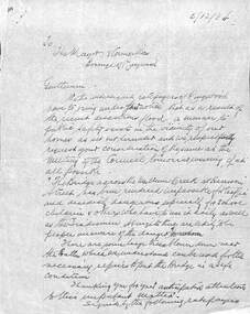 Document, Council flood relief for Mullum Creek flood in Ringwood in 1934
