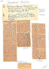 Newspaper, Ringwood Debating Society 1923