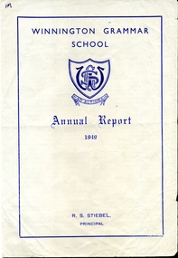 Document, G. E. Hains, Winnington Grammar School, Ringwood, Annual Report 1949