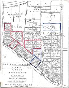 Map, The East Estate, Township of Ringwood, Victoria - 1927