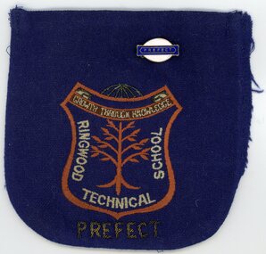 Uniform, Ringwood Technical School - Prefect's Blazer badge and Pin 1970-71