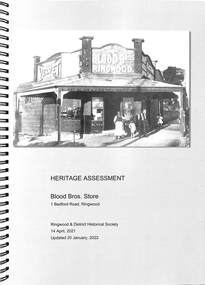 Book, Heritage Assessment - Blood Bros. Store, 1 Bedford Road, Ringwood, Victoria, 2022