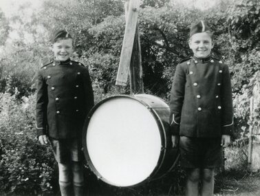 Photograph, Ringwood State School - Boys in drum uniforms, 1954