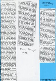 Newspaper - Cutting- The Mail, 1932 and 1938, Ringwood State School- Prize Essays