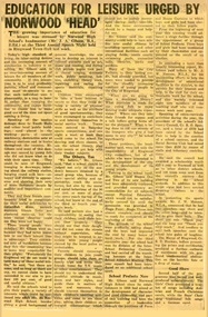 Newspaper - Clipping, The Mail,  Ringwood, Victoria, 22 December, 1960