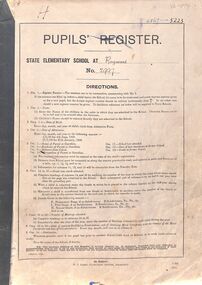 Administrative record, Ringwood State School 2997 - Pupils Register Prefix (H). Admission dates from 1950 to 1951. Student Register No 4867 to 5223
