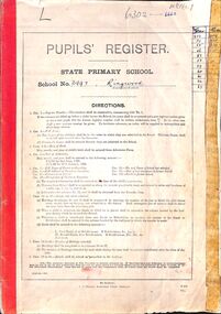 Administrative record, Ringwood State School 2997 - Pupils Register Prefix (L). Admission dates from 1956 to 1957. Student Register No 6302 to 6662