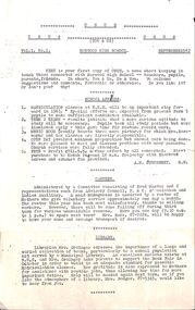 Document - Newsletter, U N U S (You & US) - Norwood High School, Ringwood, Victoria - 1962