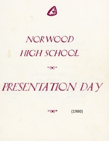 Programme - Presentation Day, 1980, Norwood High School, Ringwood, Victoria