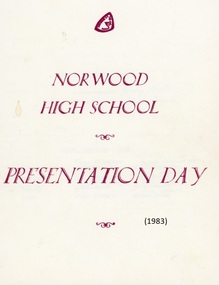 Programme - Presentation Day, 1983, Norwood High School, Ringwood, Victoria