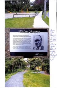 Photograph, 3 photographs of the Wieland Reserve in Heathmont, Victoria, with notes 2010