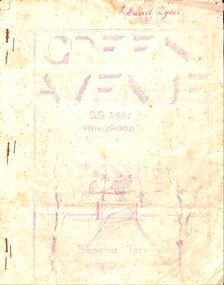 Document, Ringwood State School -  Magazine titled "Green Venue", Second Term, 1952