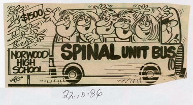 Newspaper - Clippings, Norwood High School,  Ringwood, Victoria - Community service fund-raising for Austin Hospital spinal unit