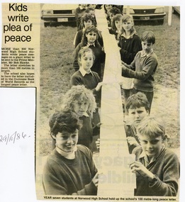 Newspaper - Clippings, Norwood High School,  Ringwood, Victoria