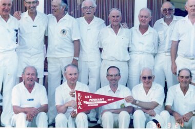 Photograph, Ringwood Bowls Club - Pennant team, 1989-90. No 6 side, section winners, Division 12