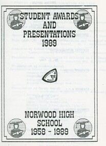 Programme, Norwood High School, Ringwood, Victoria, Student Awards and Presentations -- December 1989