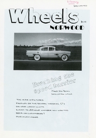 Magazine, Norwood High School/Secondary College , Ringwood, Victoria - "Wheels", 1990