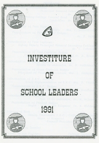 Programme, Norwood High School/Secondary College, Ringwood, Victoria, Investiture of School Leaders 1991