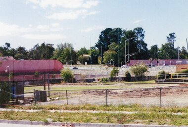 Photograph, Ringwood Bowls Club- Demolition of old Club and greens, 1997