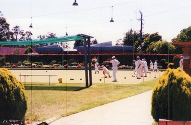 Photograph, Ringwood Bowls Club- Demolition of old Club and greens, 1993