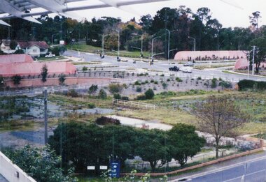 Photograph, Ringwood Bowls Club- Demolition of old Club and greens, 1993