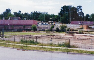 Photograph, Ringwood Bowls Club- Demolition of old Club and greens, 1993
