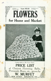 Booklet, W Murfet Flower Catalogue and Price List 1925-6 season