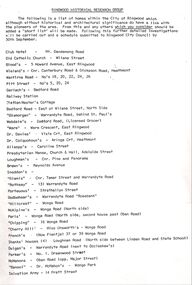 Work on paper, List of homes worth of heritage status circa 1970