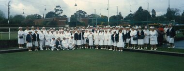 Photograph, Ringwood Bowls Club- Group photograph of Ladies Section, Opening Day 1996/97 season
