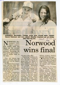 Newspaper - Clipping, Norwood Secondary College,  Ringwood, Victoria