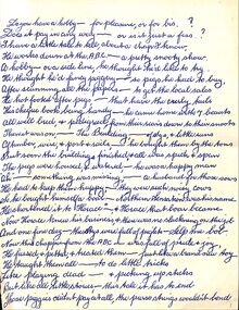 Work on paper, Two poems hand written by Thelma Wieland when she lived in Queensland with her daughter c.1970