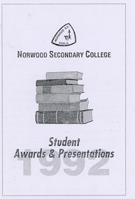 Programme, Norwood High School/Secondary College, Ringwood, Victoria, Student Awards and Presentations -- December 1992