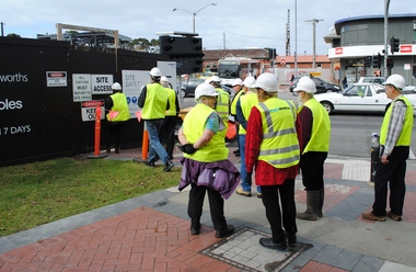 Photograph, Tour of Stage 5 of building Eastland Shopping Centre