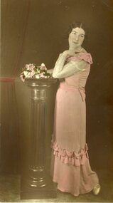 Photograph, Colourised undated photograph of Rita Farmillo from Farmillo family - Ringwood Orchardists