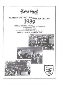 Booklet - Annual Report, Eastern Districts Football League (EDFL) Annual Report 1989