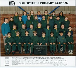Photograph, Southwood Primary School, 1992, Grade 2 class photo