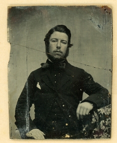 Photograph, Photograph on glass of unknown young man in the Wieland Family Collection c 19th. Made in London