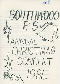 Programme, Southwood Primary School Annual Christmas Concert programme 1984