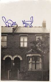 Postcard, Postcard from England "Harry (6ft 3ins) is standing at the gate"  (part of the Wieland Collection) - Undated