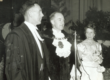 Photograph, Ringwood Charity Ball, March 24th, 1961 – Mayor Horman welcoming speech
