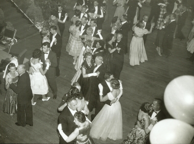 Photograph, Ringwood Charity Ball, March 24th, 1961 – Dancing, Mr and Mrs Aus (far left centre), Marg and Dan Ord (bottom right corner)