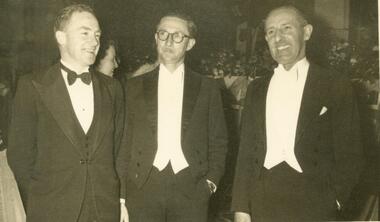 Photograph, St Mary’s Ball 30th August, 1954.  Crs Robert Horman, R Spencer and HE Parker