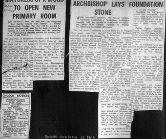 Newspaper, Various newspaper articles of Cr RC Horman officiating as Mayor of Ringwood in 1960/61