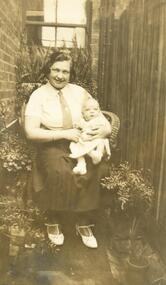 Photograph, Ruby Oke, Ringwood Scouts and Ringwood Guides, with Bob at 5 months