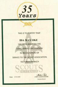 Photograph, Ida Oke Scouting awards (3rd Ringwood)