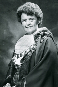 Photograph, Studio photograph of Mayor Lillian Rosewarne, Mayor in 1986 to 1987
