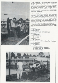 Photograph, Ringwood Bowling Club- Installation of flood wall along the Miles Avenue frontage, 1979