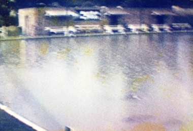 Photograph, Ringwood Bowling Club- Flooding of greens, 1989