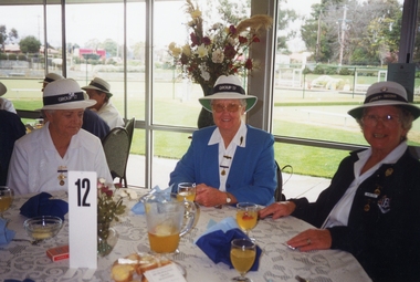 Photograph, Ringwood Bowls Club- Ladies Section. Group 17 Ladies Bettye Wilson  and Leonie Hunter. 2002